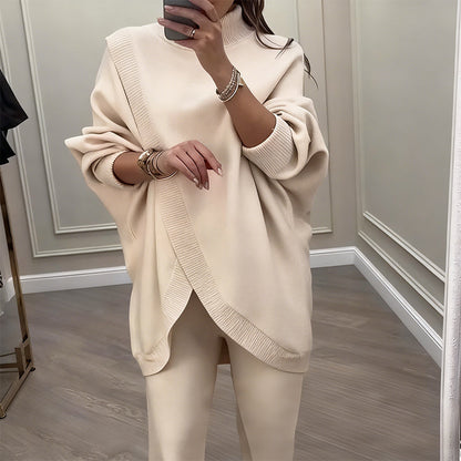 Virelina™ Conjunto oversize de suéter y pantalón cómodo para mujer