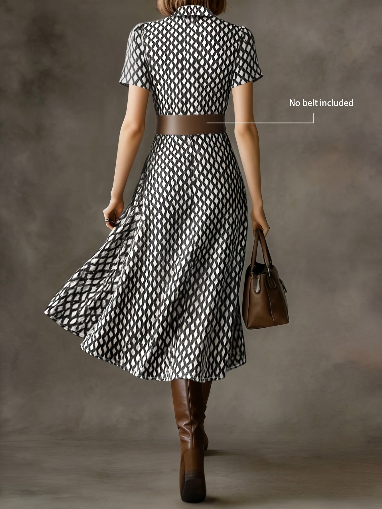 Orly™ Vestido Midi Floral de Estilo Francés Retro y Elegante