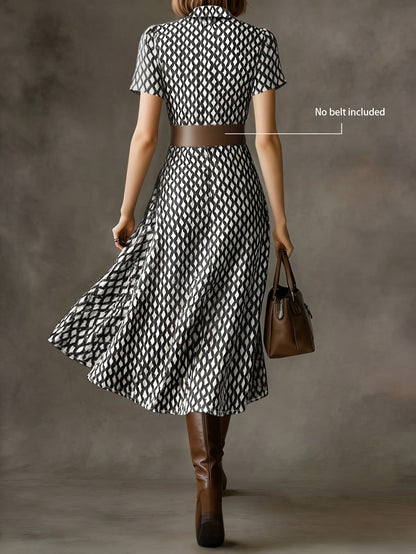 Orly™ Vestido Midi Floral de Estilo Francés Retro y Elegante