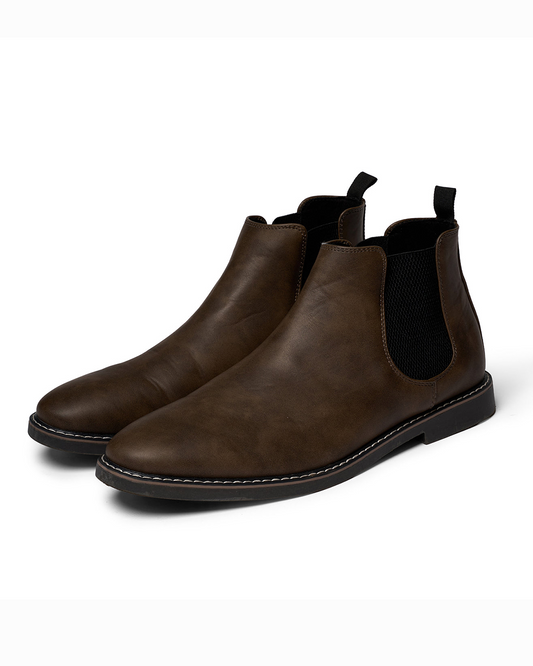 Iveron™ Botas Chelsea de Cuero Elegantes para Hombre
