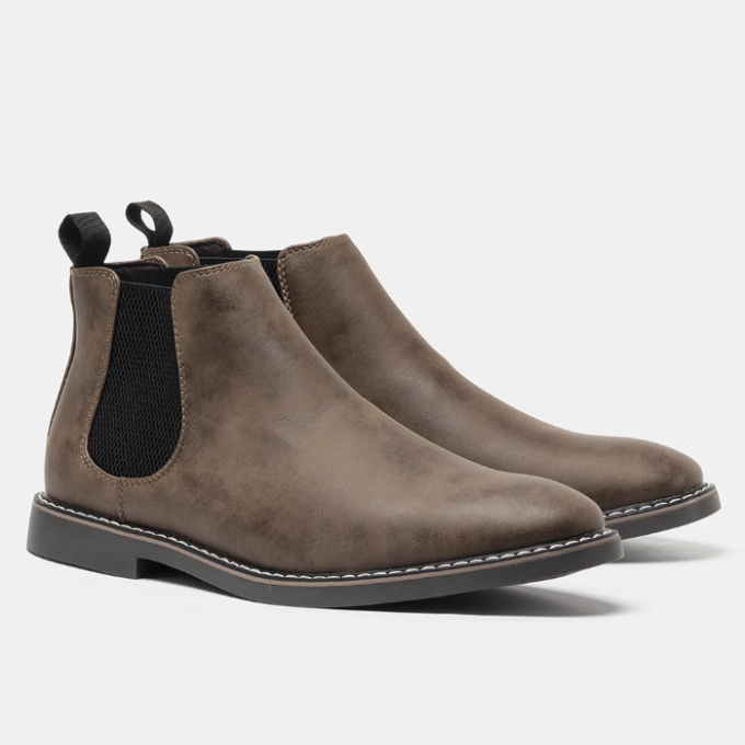 Iveron™ Botas Chelsea de Cuero Elegantes para Hombre