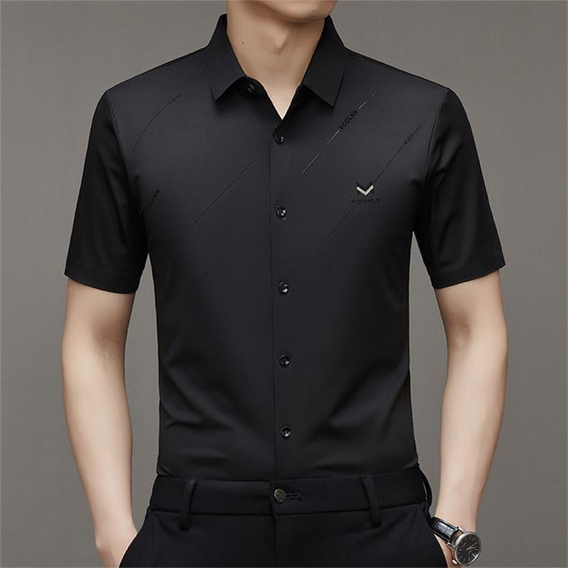 Blake™ Camisa antiarrugas de seda helada para hombres