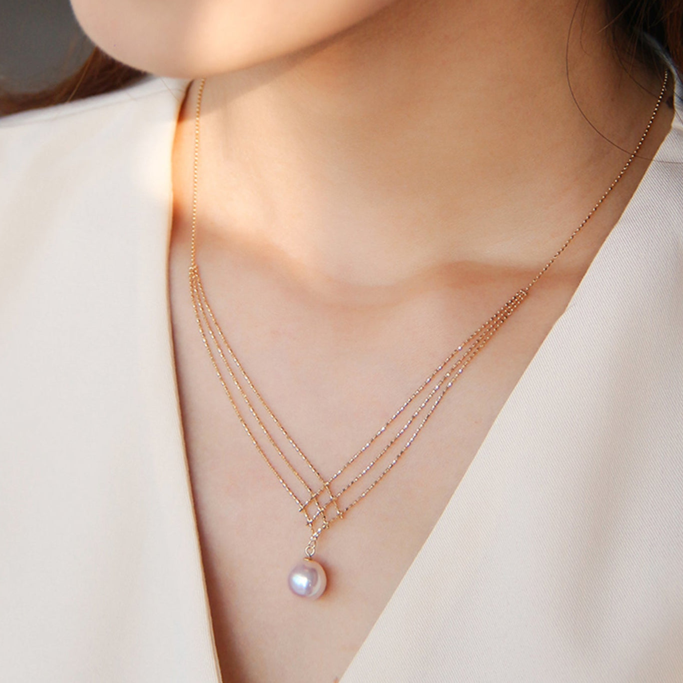 Savinae™ Collar Elegante de Perlas Akoya Japonesas en Oro de 14k