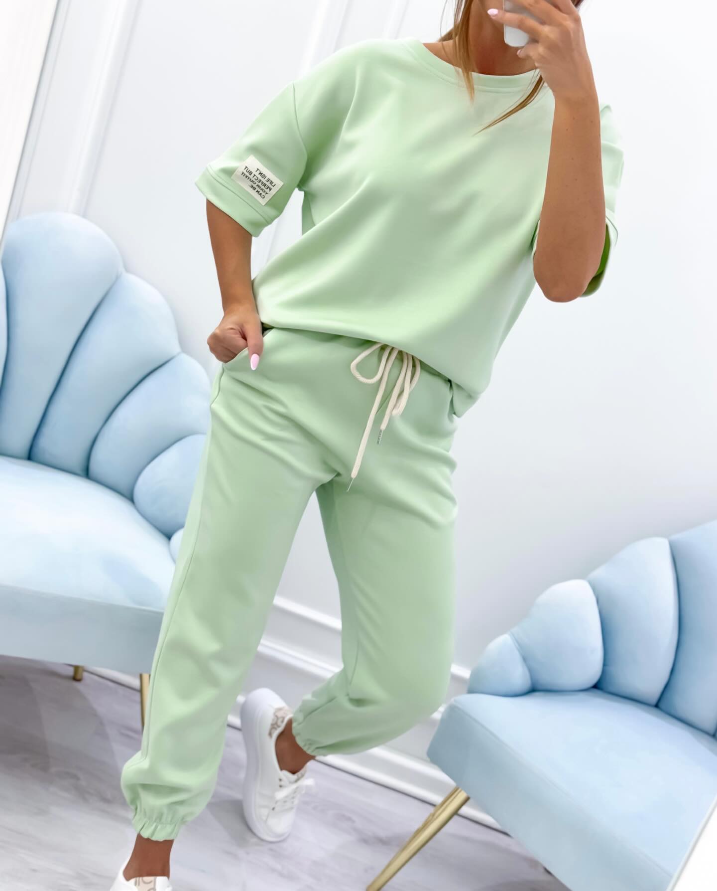 Ismera™ Conjunto Top Liso Ajuste Cómodo