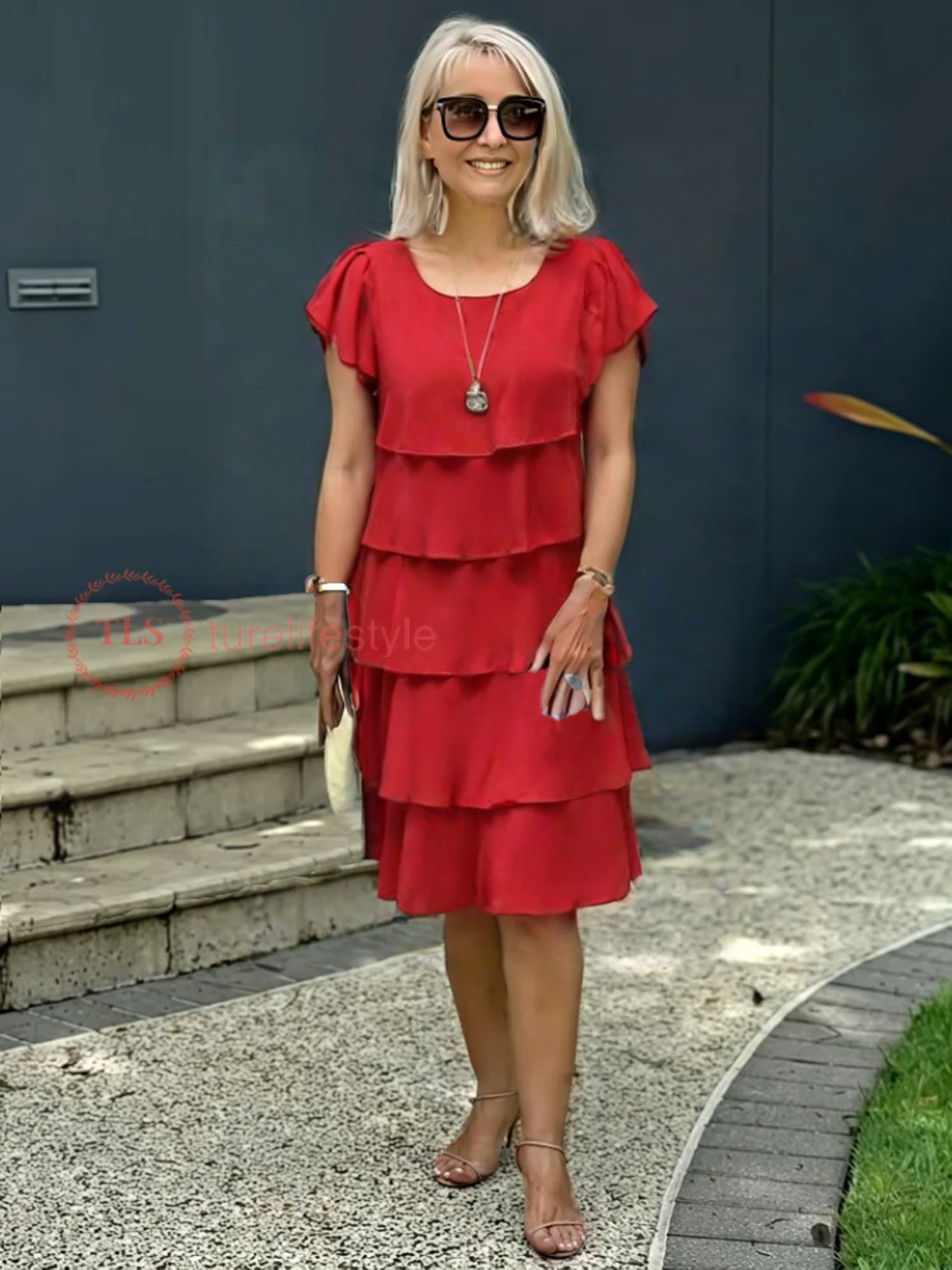 Arvella™ Vestido Capa Doble de Chifón