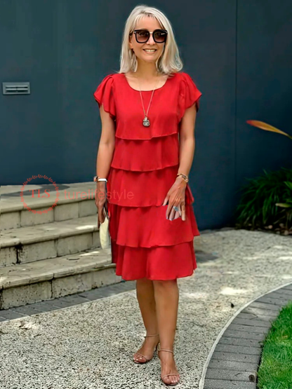 Arvella™ Vestido Capa Doble de Chifón
