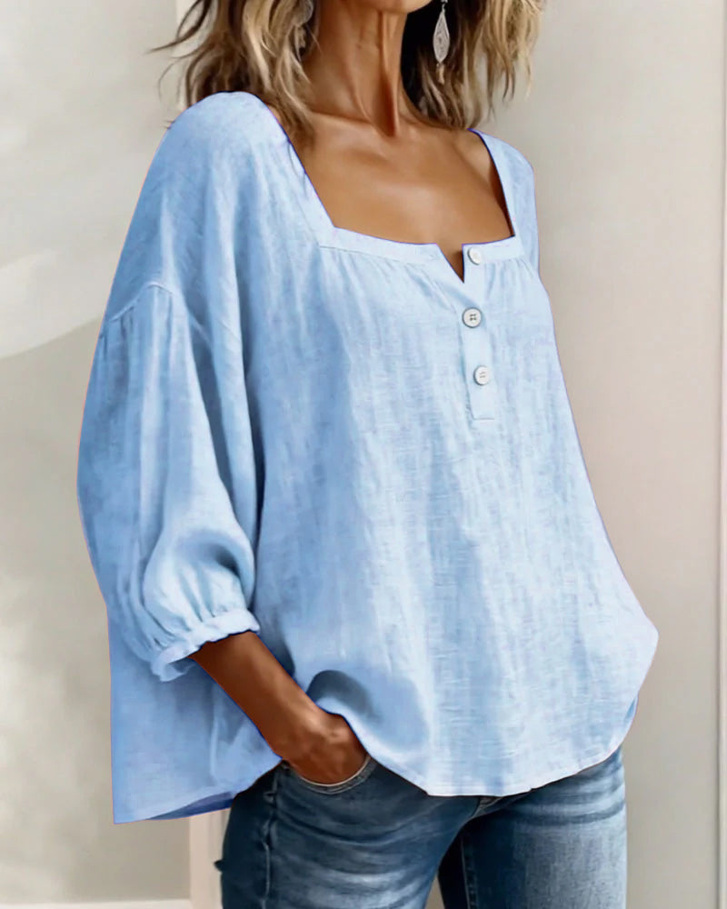 Zella™ Blusa Elegante de Corte Fluido y Estilo Sofisticado