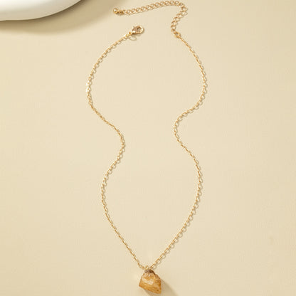 Taria™ Collar Minimalista con Colgante Irregular Bañado en Oro de 14K