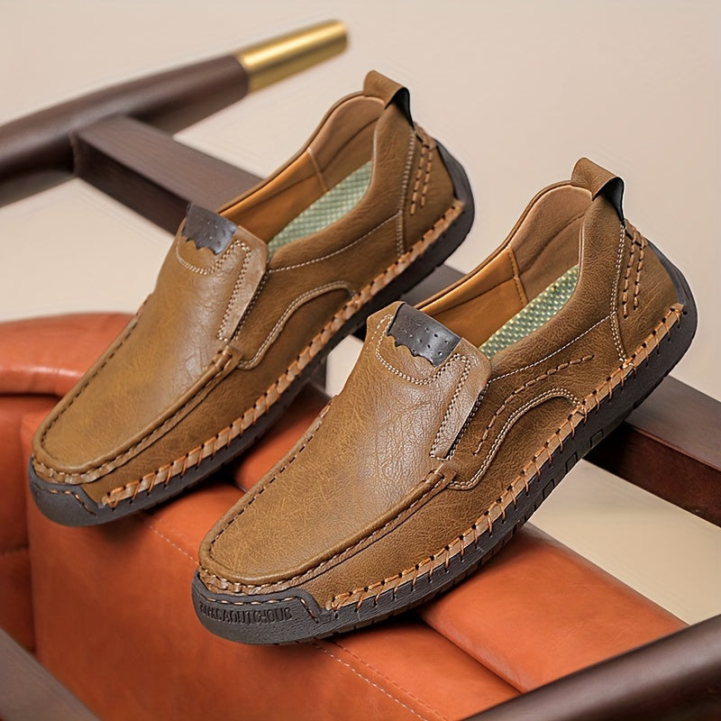 Zorvik™ Mocasines Británicos para Hombre con Costuras Artesanales y Suela Antideslizante
