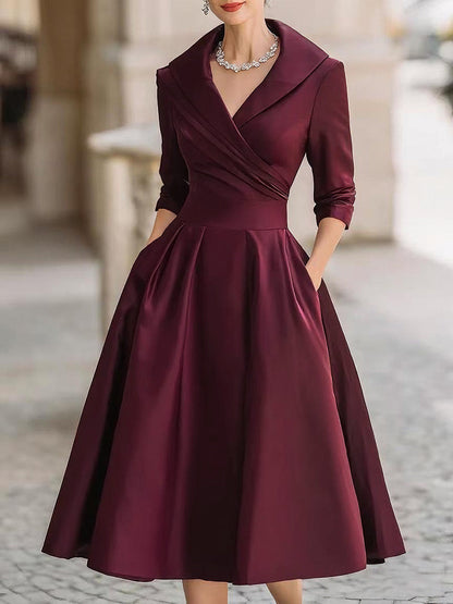 Tiavella™ Vestido Femenino de Silueta Refinada y Moderna