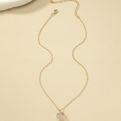 Taria™ Collar Minimalista con Colgante Irregular Bañado en Oro de 14K