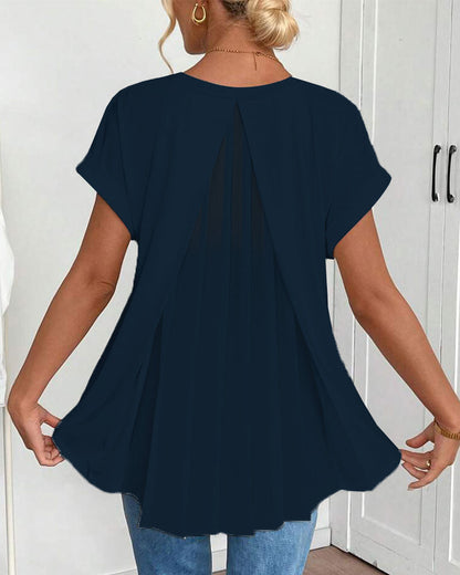 Ciela™ Blusa ligera plisada con caída fluida