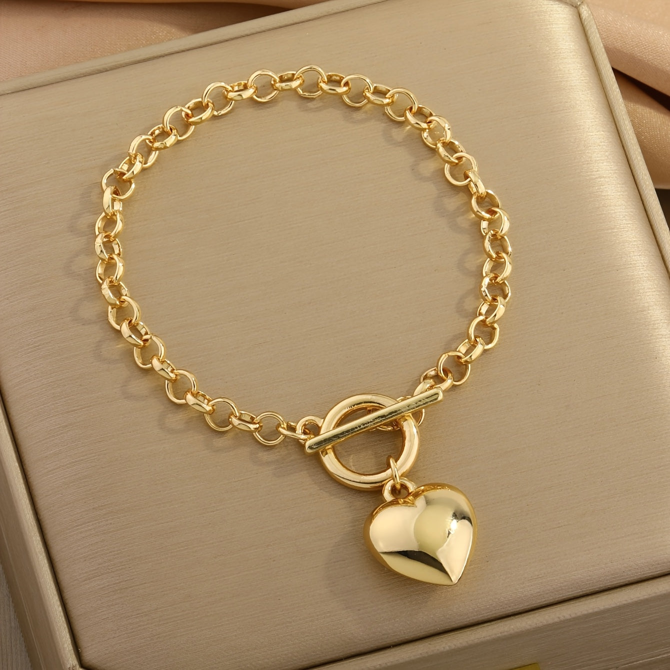 Gia™ Set de Joyería Elegante con Corazón Brillante y Acabado de Lujo