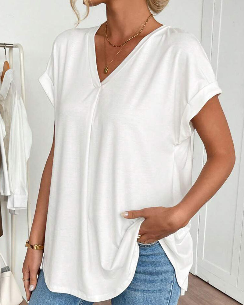 Ciela™ Blusa ligera plisada con caída fluida