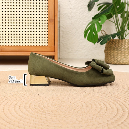 Daviella™ Zapato de mujer con moño de moda en elegante tacón grueso