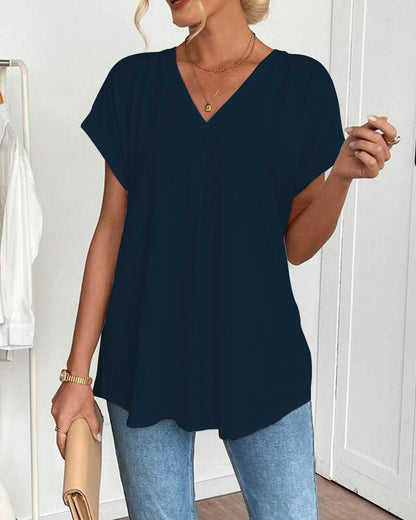 Ciela™ Blusa ligera plisada con caída fluida
