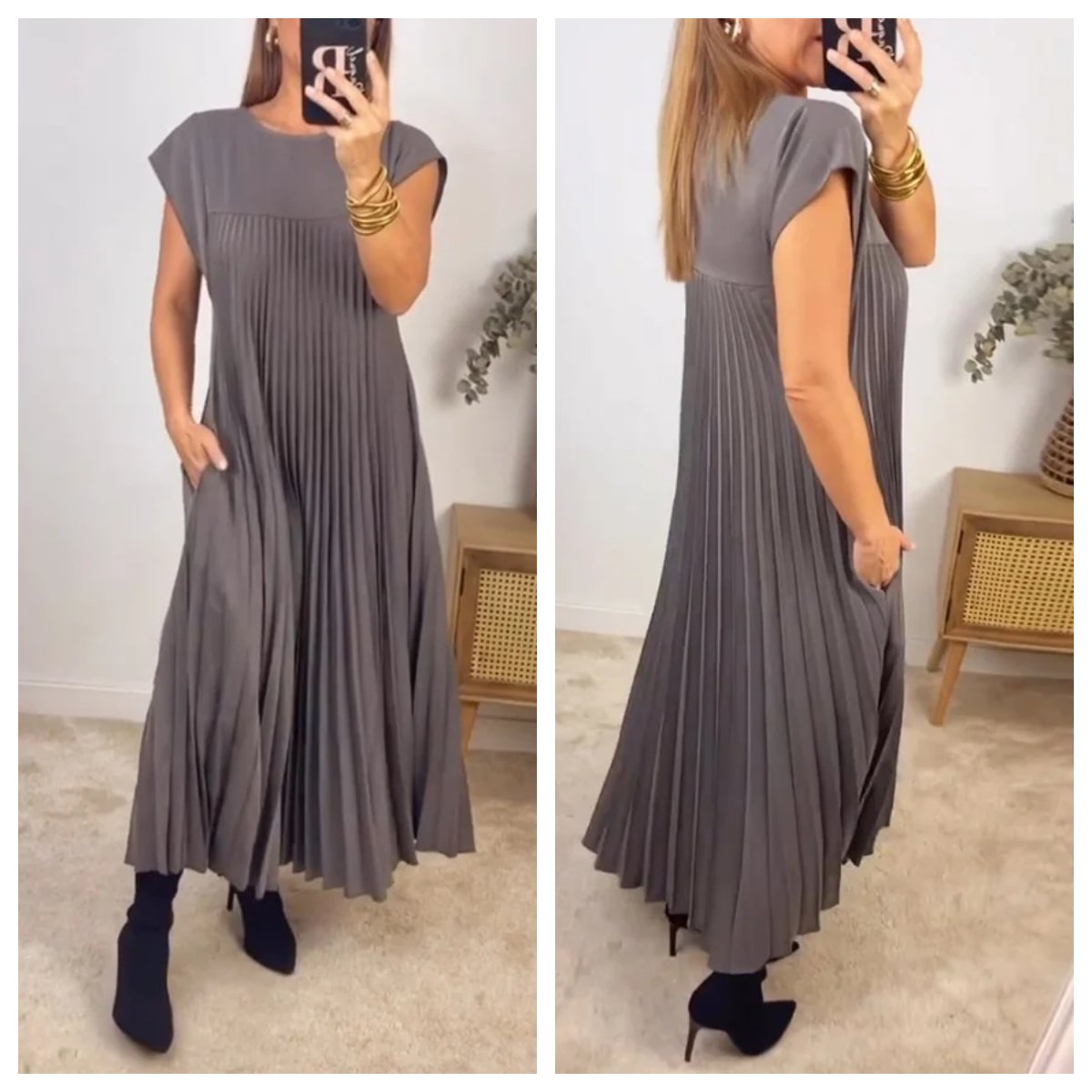 Elara™ Vestido Elegante de Corte Fluido con Caída Suave y Estilo Moderno