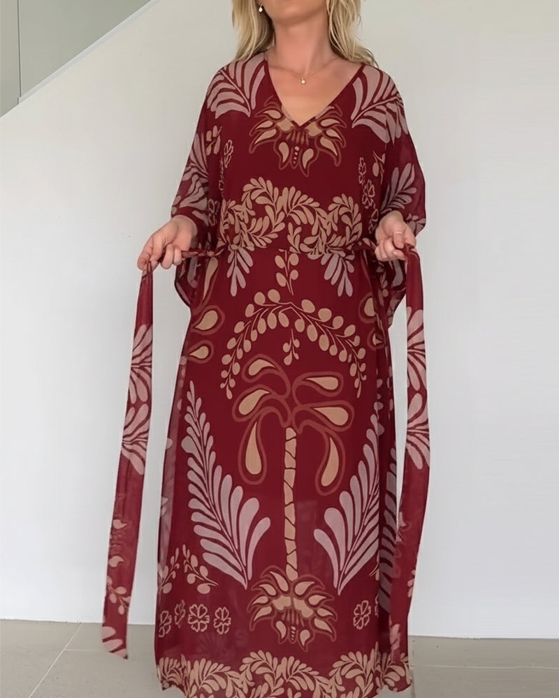 Ilia™ Vestido Maxi de Mezcla de Algodón Transpirable