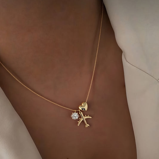 Cute | Minimalist Airplane Pendant Necklace with Delicate Style
