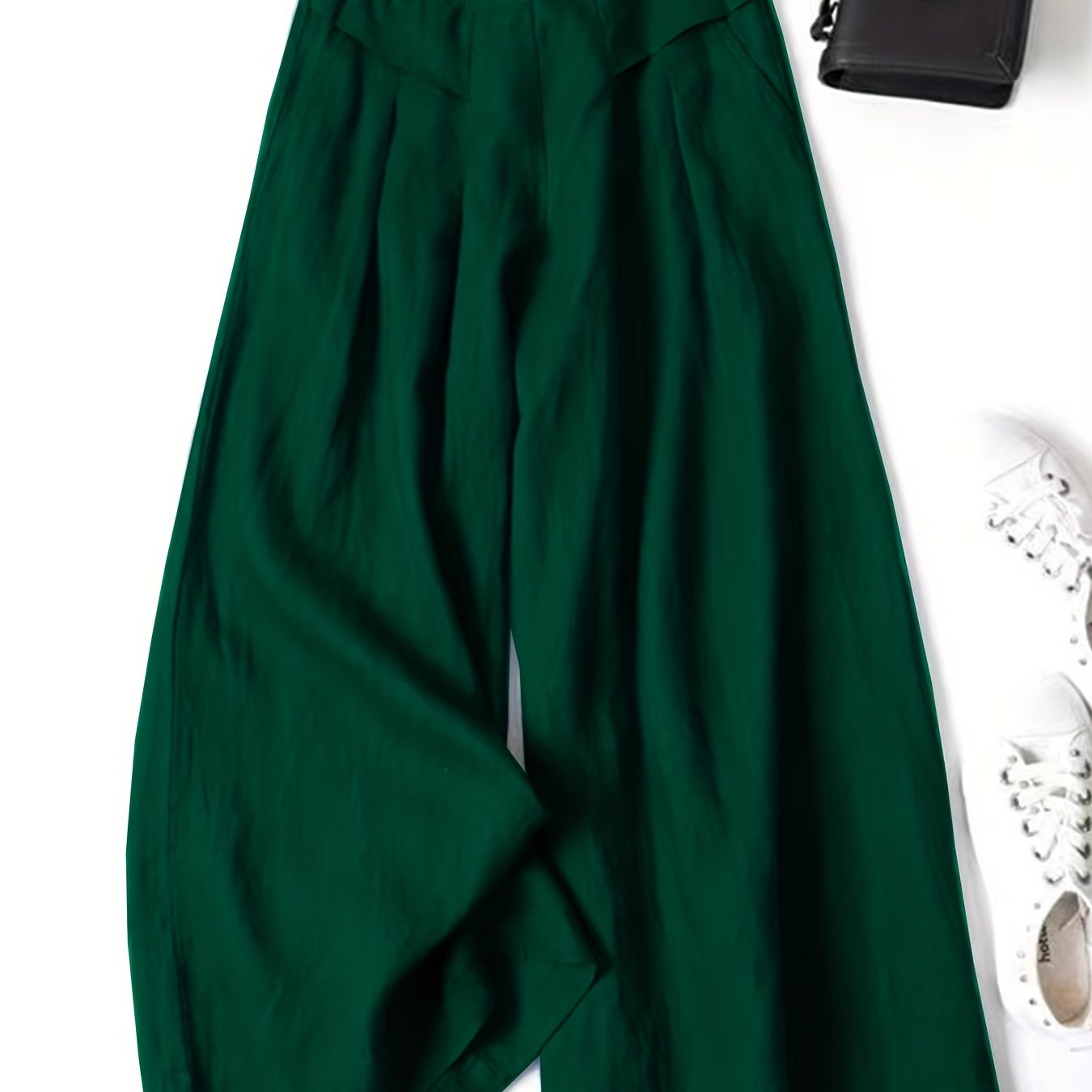 Brisae™ Pantalones de Lino de Pierna Ancha con Estilo Vintage