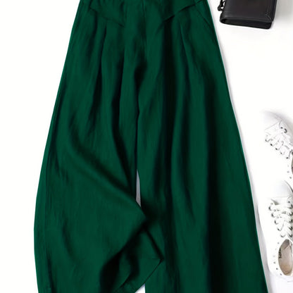 Brisae™ Pantalones de Lino de Pierna Ancha con Estilo Vintage
