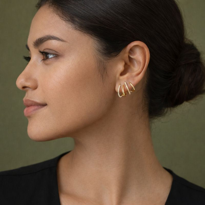 Brielle™ Dúo 2x1 de Pendientes Tipo Garra para Mujer