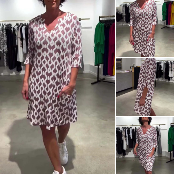 Brisa™ Vestido midi Marga con cuello exclusivo