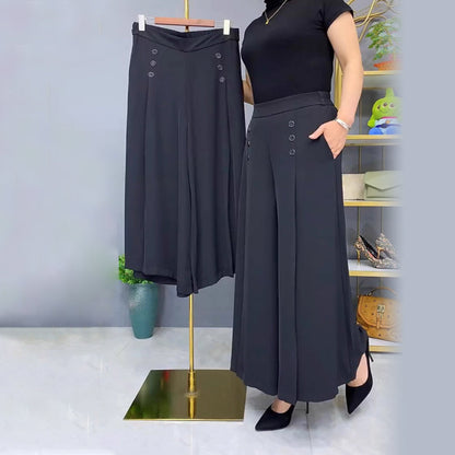 Ansira™ Pantalones plisados elegantes con pierna ancha