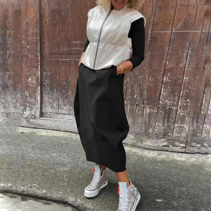 Caelune™ Vestido elegante y sencillo con bolsillos para mujer
