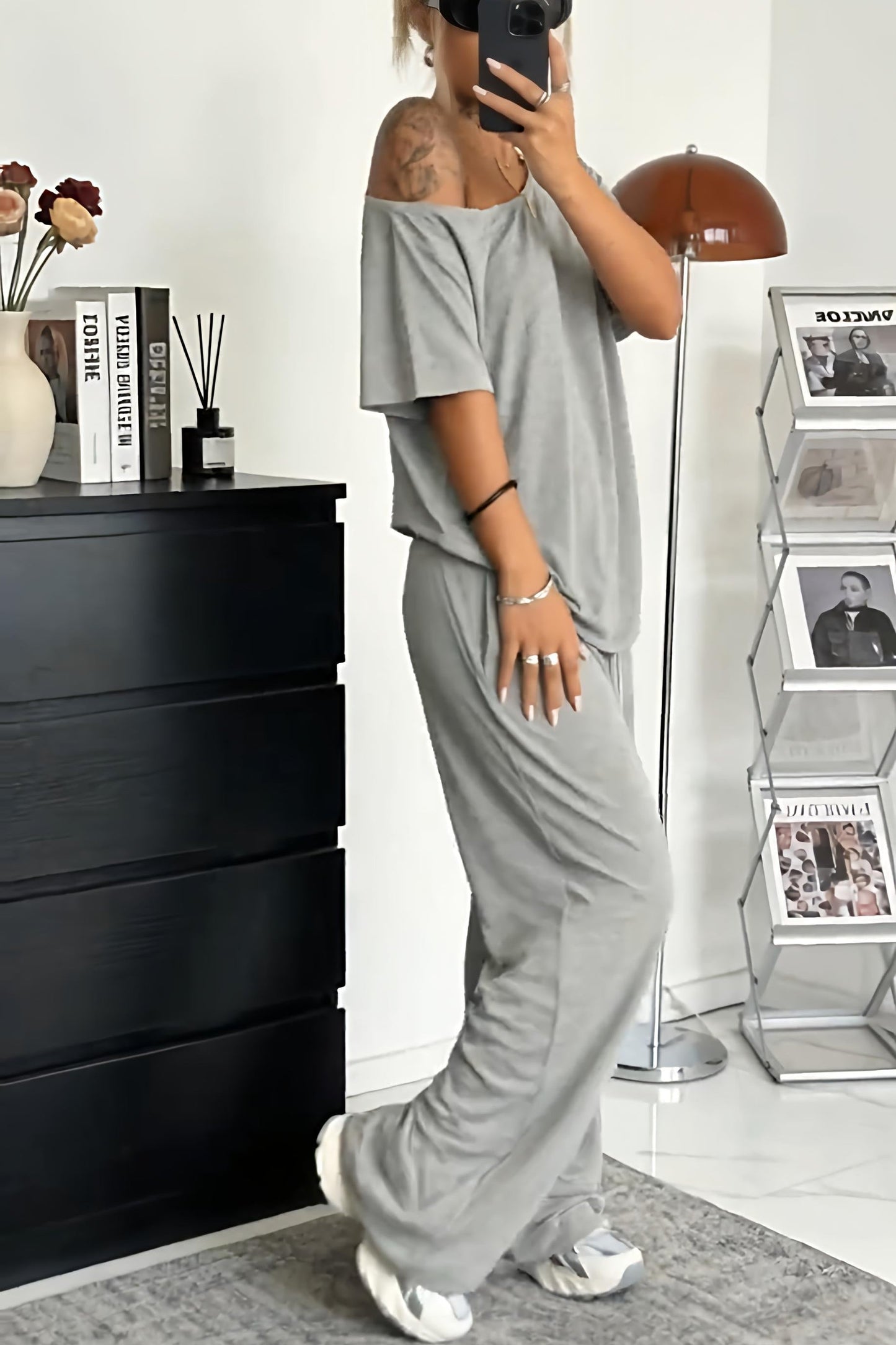 Jory™ Conjunto de Dos Piezas Off-Shoulder para Mujeres