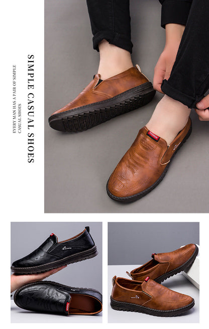 Pravino™ Tenis de piel cómodos con suela antideslizante