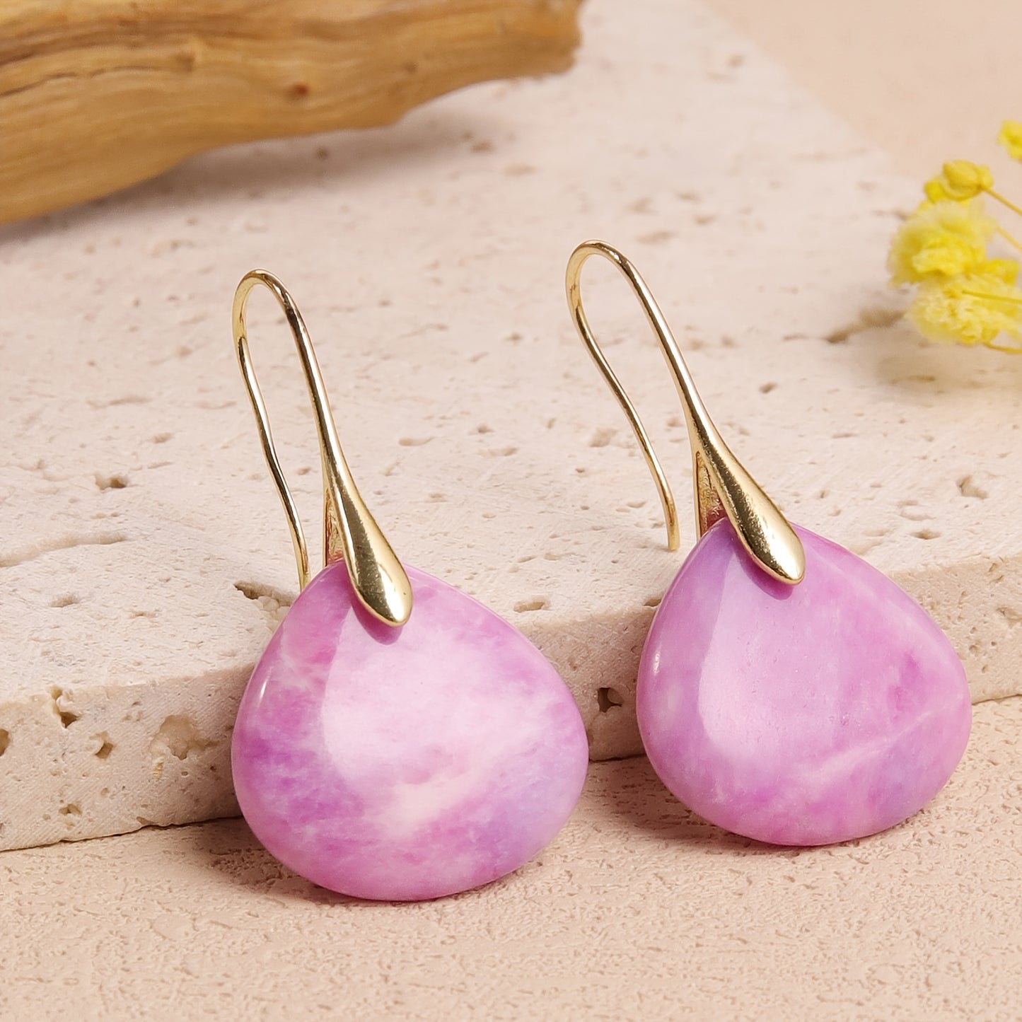 Mirea™ Aretes de Piedra Natural en Forma de Gota con Estilo Elegante