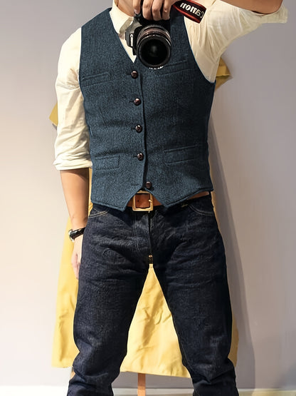 Zoltan | Chaleco Vintage de Espiga con Estilo Clásico y Elegancia Atemporal