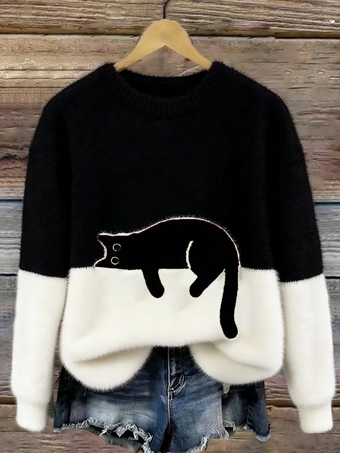 Caelania™ Sudadera Gato Minimalista