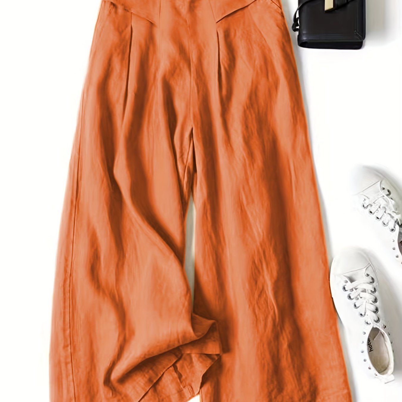 Brisae™ Pantalones de Lino de Pierna Ancha con Estilo Vintage