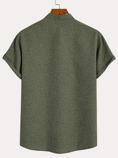 Hayes™ Camisa elegante de manga corta y cuello alto