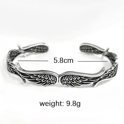 Celestium™ Pulsera Vintage con Alas de Ángel en Plata
