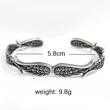 Celestium™ Pulsera Vintage con Alas de Ángel en Plata