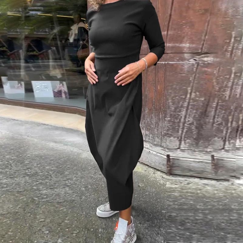 Caelune™ Vestido elegante y sencillo con bolsillos para mujer