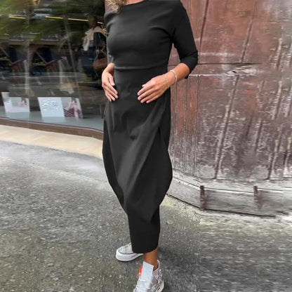 Caelune™ Vestido elegante y sencillo con bolsillos para mujer