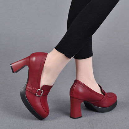 Odette™ Zapatos de cuero versátiles con tacones