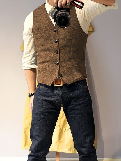 Zoltan | Chaleco Vintage de Espiga con Estilo Clásico y Elegancia Atemporal