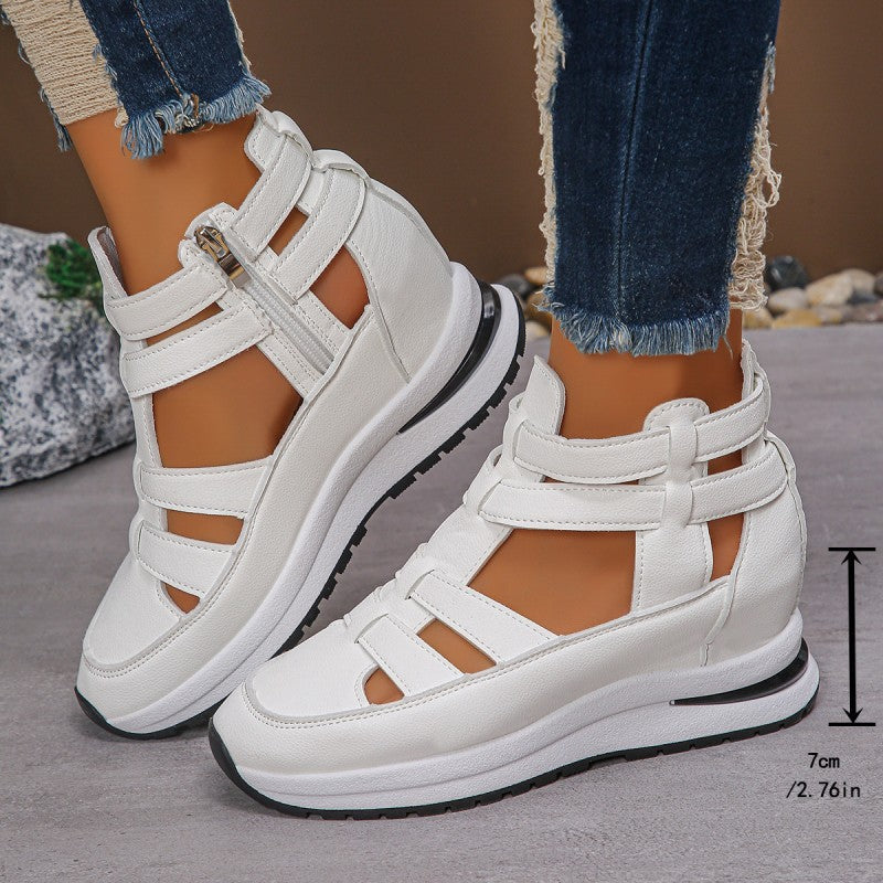 Falira™ Cómodas sandalias ligeras con cuña y cremallera lateral