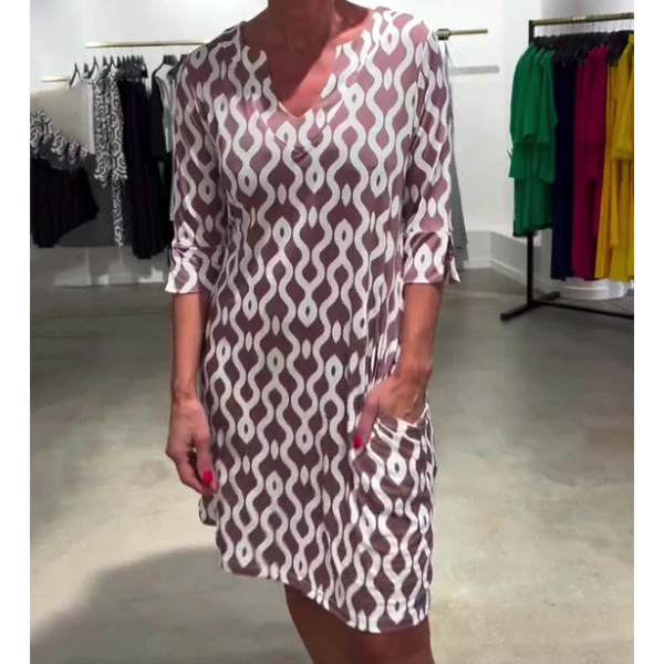 Brisa™ Vestido midi Marga con cuello exclusivo