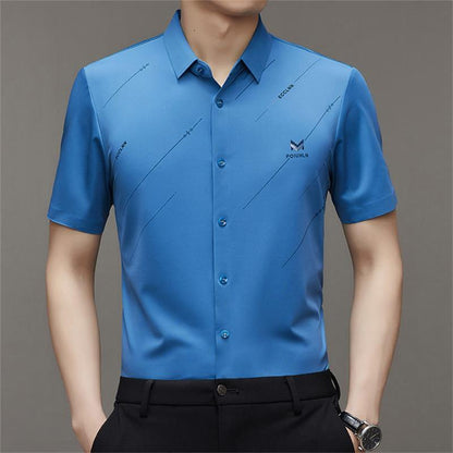 Blake™ Camisa antiarrugas de seda helada para hombres