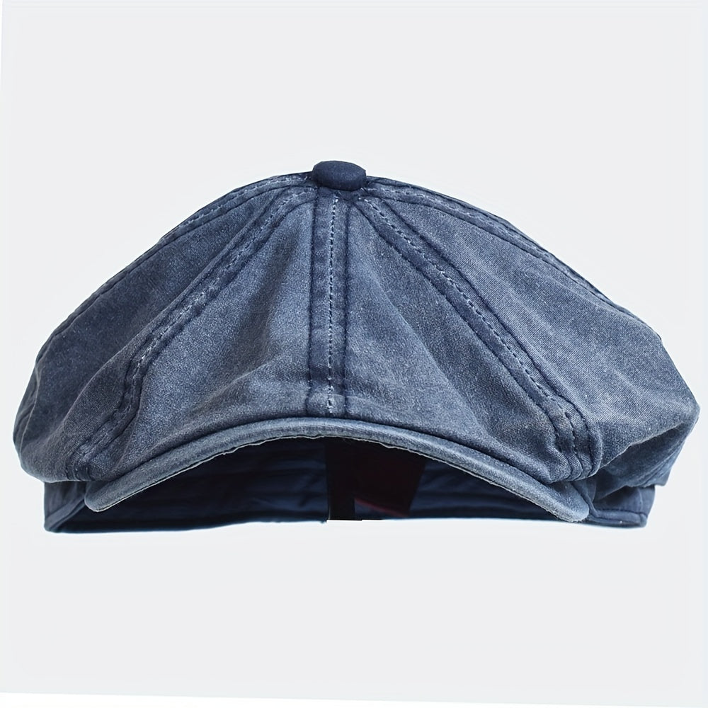 Kavento™ Gorra Octagonal Vintage de Algodón con Visera Clásica
