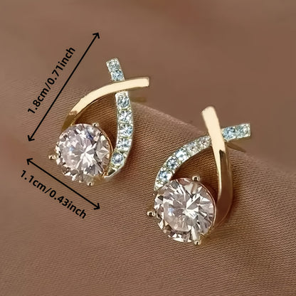 Xara™ Aretes Elegantes en Forma de Cruz para Uso Diario