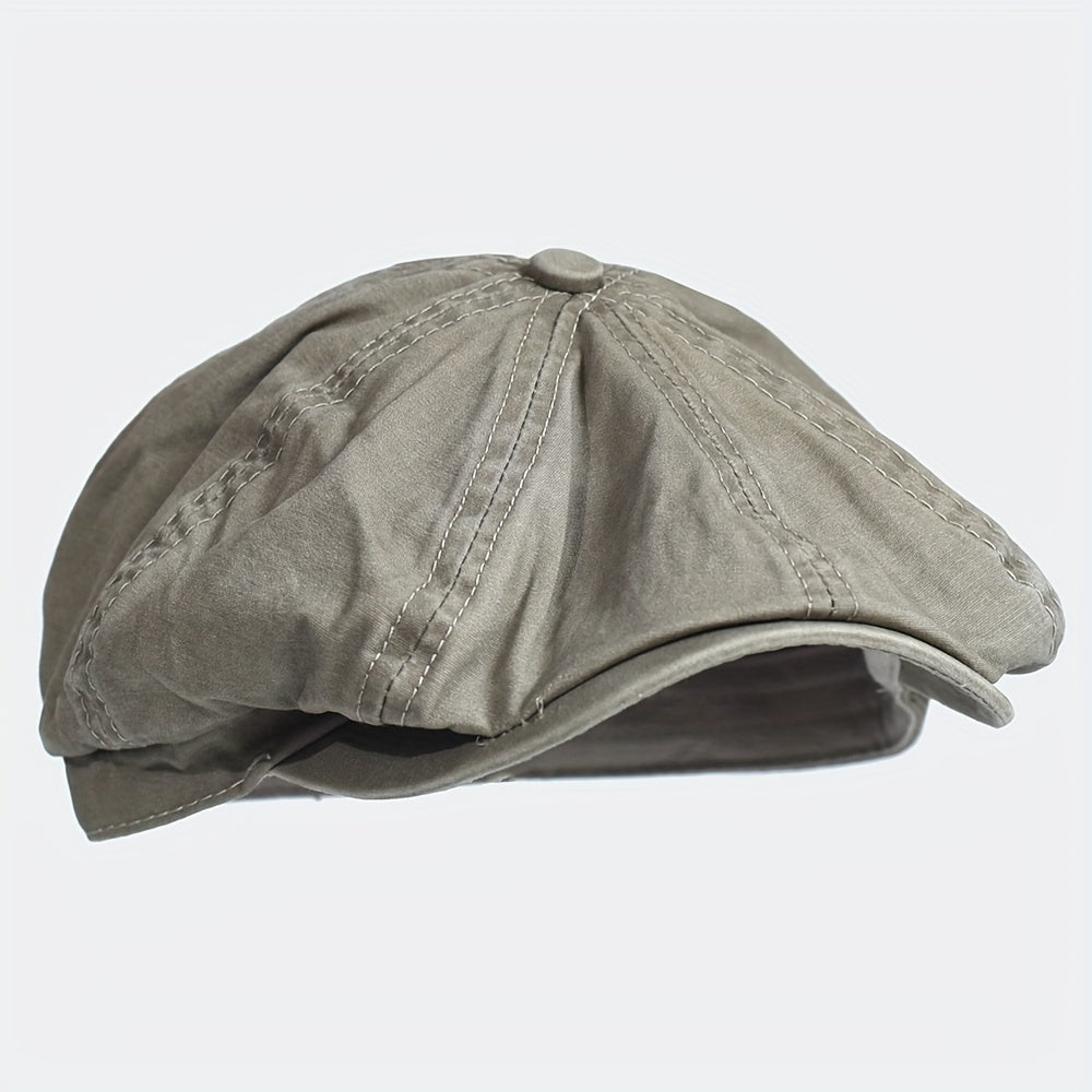 Kavento™ Gorra Octagonal Vintage de Algodón con Visera Clásica