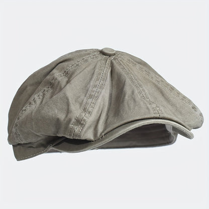 Kavento™ Gorra Octagonal Vintage de Algodón con Visera Clásica