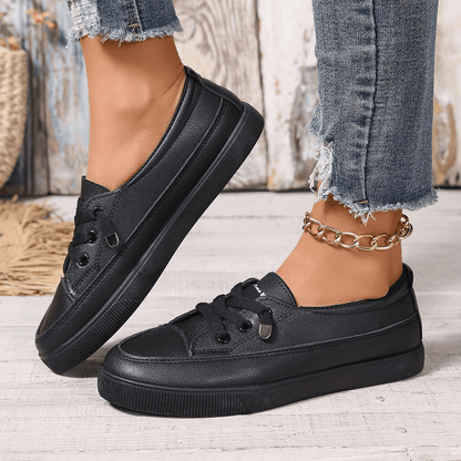 Dovella™ Zapatos Ortopédicos Blancos para Mujer con Cordones y Plantilla Suave